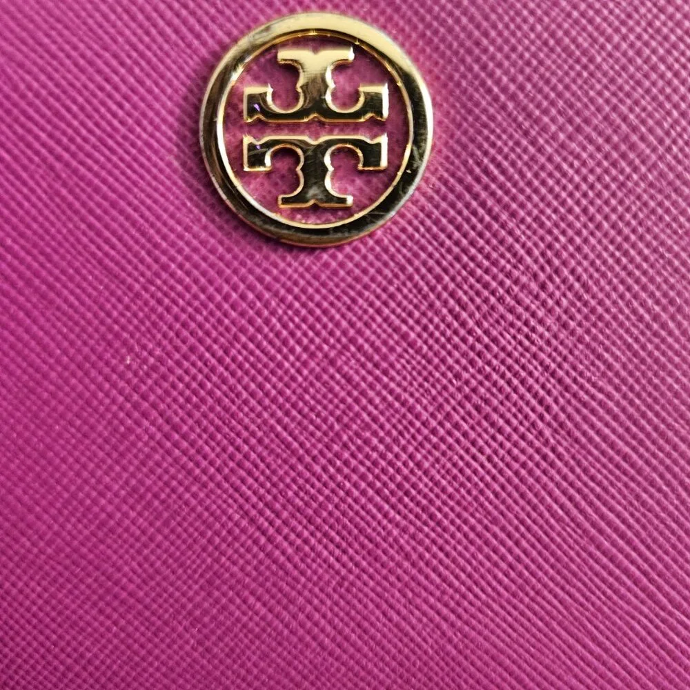 Tory Burch Purple Zip-Around Wristlet Wallet